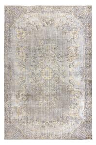 Ručne tkaný vlnený koberec Vintage 10432 rám / ornament, béžový / žltý