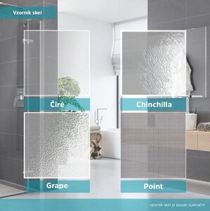 Sprchovací kút, nové, štvorec, 100x100 cm, chróm ALU, sklo Číre