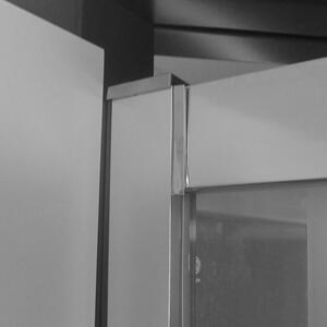 Sprchové dvere, Lima, dvojkrídlové, lietacie, 85x190 cm, chróm ALU, sklo Point