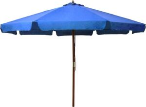 Maison Exclusive - Slnečník s dreveným stožiarom 330 cm Azúrovomodrý