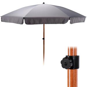 Sivý nastaviteľný záhradný slnečník 200 cm