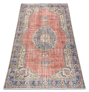Ručne tkaný vlnený koberec Vintage 10488 rám / ornament, modrý / červený