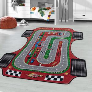 Detský protišmykový koberec Play pretekárska dráha