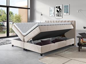 Boxspringová posteľ 160x200 CAITLYN - zelená + topper ZDARMA