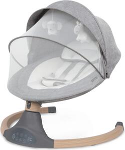 KIDWELL LUXI elektrické hojdacie kresielko 2v1 s moskytiérou, Bluetooth, diaľk. ovlád