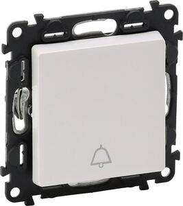 Vypínač tlačidlo č.1/0 LEGRAND VALENA LIFE 752115 biely piktogram zvonček
