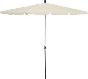 Maison Exclusive – slnečník so stĺpom 210 x 140 cm, pieskovej farby