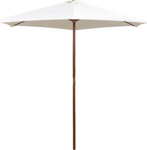Maison Exclusive - Slnečník 270×270 cm Drevená tyč Krémovo biela