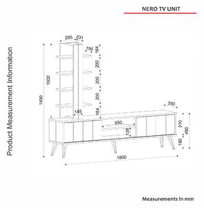 TV stolík/skrinka Neo (Tmavá hnedá). Vlastná spoľahlivá doprava až k Vám domov. 1072551
