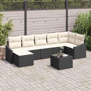 Maison Exclusive – Sedacia súprava, 8 kusov, čierna [syntetický materiál]: Polyratan