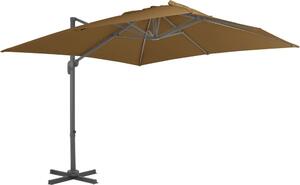 Maison Exclusive - Slnečník s hliníkovým stožiarom 300x300 cm Taupe