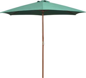 Maison Exclusive – slnečník 270 x 270 cm s drevenou tyčou, zelený