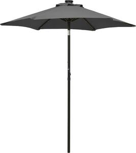 Maison Exclusive – slnečník s LED osvetlením, antracitová farba, 200 x 211 cm, hliník