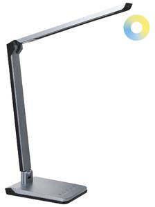 Stolná LED lampa tmavosivá syntetický materiál nastaviteľný jas a farba svetla stmievač moderný štýl domáca kancelária