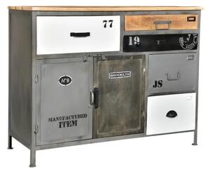 Masívna komoda Pinetown z mangového dreva, lakovaná, viacfarebná – 120×45×96 cm