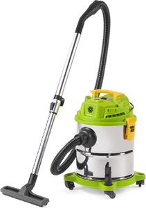 FIELDMANN FDU 2120-E Univerzálny vysávač na mokré a suché vysávanie, príkon: 1200 W, filter z pevnej bavlny, nerezová nádoba s objemom 20 l, plastová hadica 1,5 m