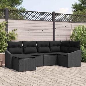 Maison Exclusive – Sedacia súprava, 6 kusov, čierna [syntetický materiál]: Polyratan