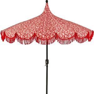 Mica Decorations Kelly slnečník s taškou na prenášanie – tyčový slnečník 238 x Ø235 cm – ochrana pred slnkom na záhrade alebo balkóne – polyester, oceľ – červená farba