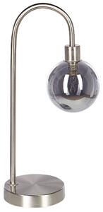 Stolná lampa strieborná oceľ sklo okrúhle tienidlo moderný glamour štýl obývačka spálňa kancelária