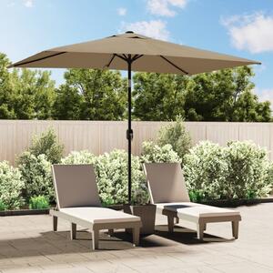 Maison Exclusive - Slnečník s kovovým stožiarom 300x200 cm Taupe