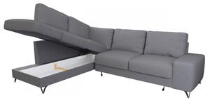 Rozkladacia sedačka s úložným priestorom LANSING 2 - svetlá šedá, pravý roh