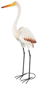 Záhradná kovová figúrka Crane, 87 cm, viacfarebná