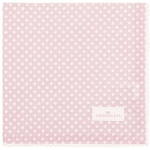 Bavlnený obrúsok s čipkou Dotty Pale Pink