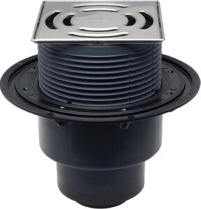 Hutterer & Lechner HL3100 Podlahový odtok DN50/75/110 vertikálny 145x145mm Klick-Klack/ 138x138mm, 1 ks