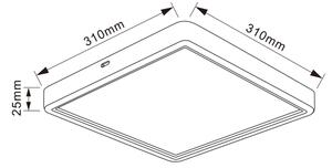 Brilagi - LED stmievateľné stropné svietidlo ESTELA SQUARE LED/36W/230V 31x31 cm biela + diaľkové ovládanie