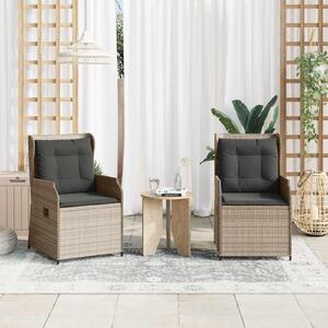 Maison Exclusive – Záhradná lavica, 2 kusy, svetlosivý polyratan