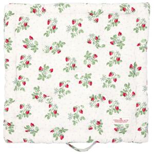 Prešívaný podsedák Berry White 50 × 50 cm