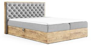 Boxspringová posteľ CHANTELLE 3 - 120x200, hnedá + topper ZDARMA