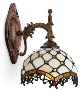 Brilagi - Tiffany vitrážová nástenná lampa Slonovinová 1xE14/40W/230V