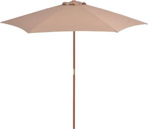 Maison Exclusive - Slnečník s dreveným stožiarom 270 cm Taupe