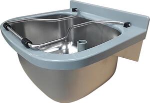 Umývadlo KWC SIRIUS, nerezová oceľ V2A, 470x250x405 mm, na montáž na stenu, odtok vpravo, 1 kus