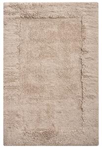 Kúpeľňová predložka svetlohnedá bavlnená obdĺžnikový tvar 60 x 90 cm mäkký koberec do kúpeľne moderný dizajn