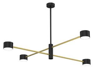 Stropné svietidlo Cross, 4x čierne kovové tienidlo, b/g, x