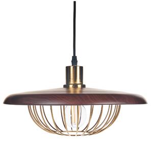 Závesná lampa zlatá a hnedá kovová železná retro industriálne stropné svietidlo obývacia izba spálňa