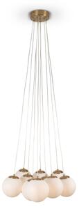 Brilagi - Závesný luster na lankách GLOBE 10xE14/15W/230V biely