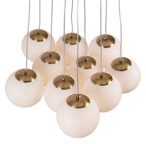 Brilagi - Závesný luster na lankách GLOBE 10xE14/15W/230V biely