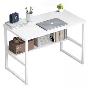 Počítačový stôl Loft Table White Youth s policou Modern 100 cm