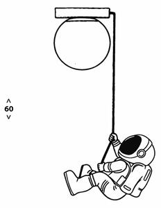 Brilagi - Detské stropné svietidlo ASTRO 1xE14/15W/230V biele