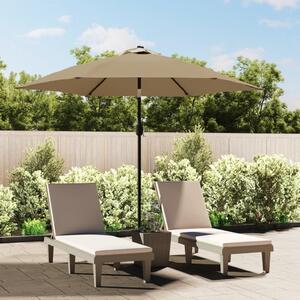 Maison Exclusive – slnečník s kovovou tyčou 300 cm, farba taupe