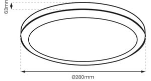 Stropné LED svietidlo Vera, 1x LED 24w, 4000k, w