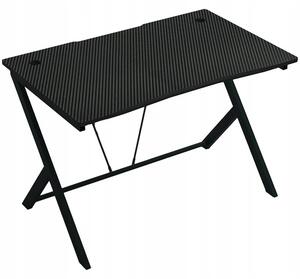 Loftový počítačový stôl moderný čierny karbón 100 cm