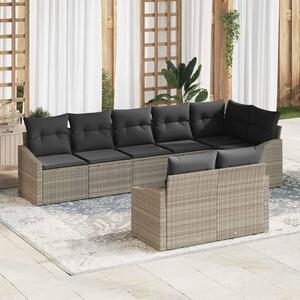 Maison Exclusive – Sedacia súprava, 8 kusov, tmavosivá [syntetický materiál]: Polyratan