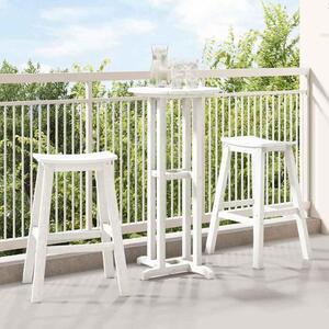 Maison Exclusive – Súprava záhradného nábytku, 3 kusy, biela, vyrobená z HDPE