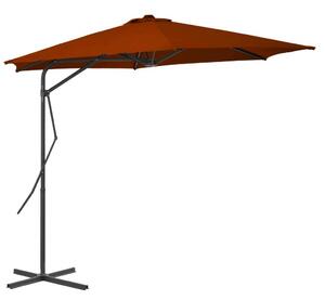 Maison Exclusive – slnečník s oceľovou tyčou 300 x 230 cm, terakotová farba