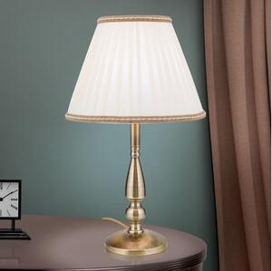 Orion LA 4-1085/1 - Stolná lampa TONIA 1xE27/60W/230V pr. 30 cm biela/bronz