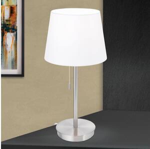 Orion LA 4-1205/1 - Stolná lampa s USB portom LUDWIG 1xE27/40W/230V biela/chróm